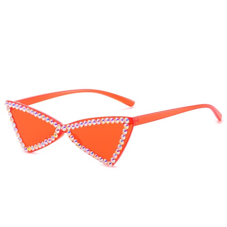 Women'S Fashion Geometric Pc Special-Shaped Mirror Diamond Sunglasses's discount tags