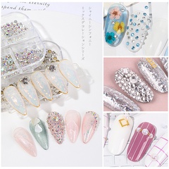 Fashion Solid Color Sequins Rhinestone Nail Patches 1 Set Nail Supplies