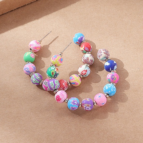 Fashion Geometric Synthetics Beads Ear Studs 1 Pair's discount tags