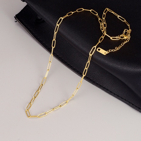 Einfacher Stil Geometrisch Titan Stahl Halskette Überzug Edelstahl Halsketten's discount tags