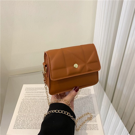 Fashion Solid Color Square Flip Cover Chain Bag's discount tags