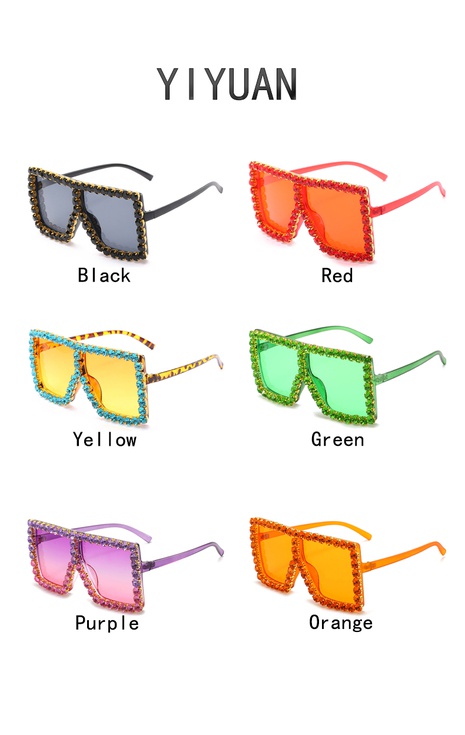 Women'S Fashion Geometric Ac Square Inlay Sunglasses's discount tags