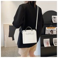 WomenS Fashion Solid Color Plaid Soft Surface Rivet Square Zipper Messenger Bag Artificial Leather Shoulder Bagspicture20
