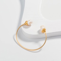 Mode Kupfer Geometrisches Muster Armband Täglich Hand gewebt Perlen Edelstahl Armbänder 1 Stück