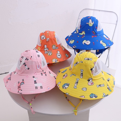 Fashion Cute Thin Sun-Proof Broad-Brimmed Sun Hat for Children's discount tags