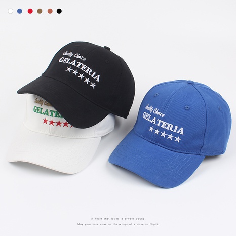 Gorra de béisbol de estrella bordada con letras Casual de nueva moda de verano's discount tags