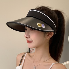 Female Summer UV Protection Outdoor Casual Big Brim Topless Sun Hat
