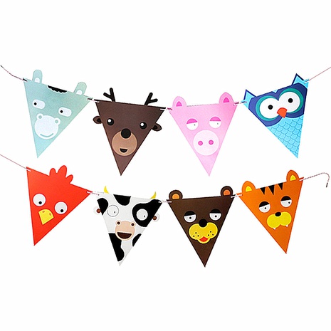 Triangle Animal Paper Flag Party Decorations's discount tags