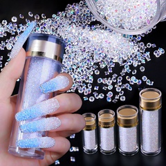 Exclusive for Cross-Border Nail Ornament Elf Beads Glass Micro Beads Mixed Rhinestone Transparent Micro Beads Micro Diamond Bottle Factory Direct Sales