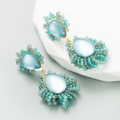 Fashion Water Droplets Alloy Artificial Crystal Earrings 1 Pair