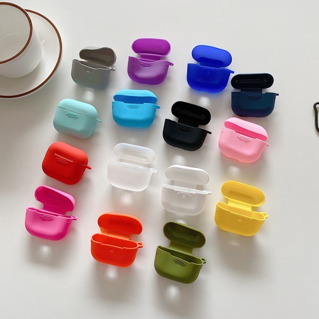 Estuches para auriculares de gel de sílice de color sólido de moda's discount tags