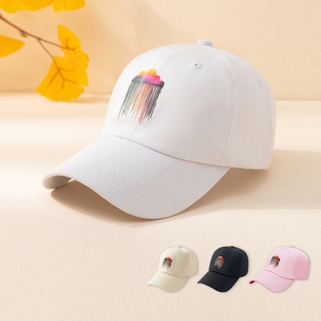 Women'S Casual Rainbow Curved Eaves Baseball Cap's discount tags