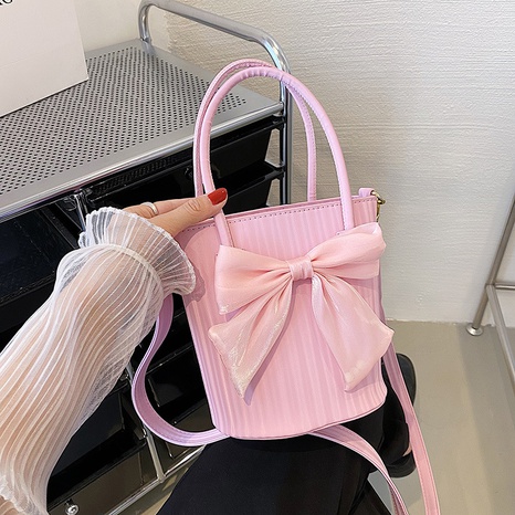 cute fashion bowknot small size thin strap Pu leather portable crossbody Bag's discount tags