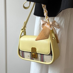 Fashion Contrast Color New Messenger Shoulder Plaid Bag
