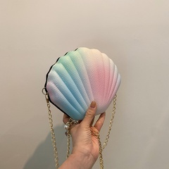 2022 New Fashion Creative Alloy Chain Shell-Shape Messenger Bag Women
