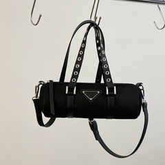 Black Handbags Women's Summer 2022 New Fashion Cylinder Messenger Bag