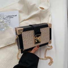 2022 Summer New Style Shoulder Chain Messenger Straw Woven Box Bag