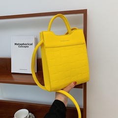 2022 neue Einfache feste farbe stein muster Messenger handtasche