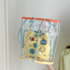 2022 New Simple Large Capacity cartoon pattern Shoulder Transparent Tote bag