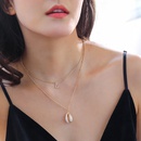 Mode Retro Einfache Weibliche Shell Anhnger Zirkon Doppel Schicht Legierung Halskettepicture16