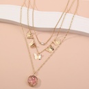 Fashion Creative Butterfly SpecialShaped Natural Stone Imitated Pendant MultiLayer Alloy Necklacepicture9
