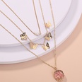 Fashion Creative Butterfly SpecialShaped Natural Stone Imitated Pendant MultiLayer Alloy Necklacepicture13