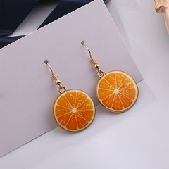 Mode Simple Géométrique Orange Fruits Doux Mignon Alliage Boucles D'oreilles