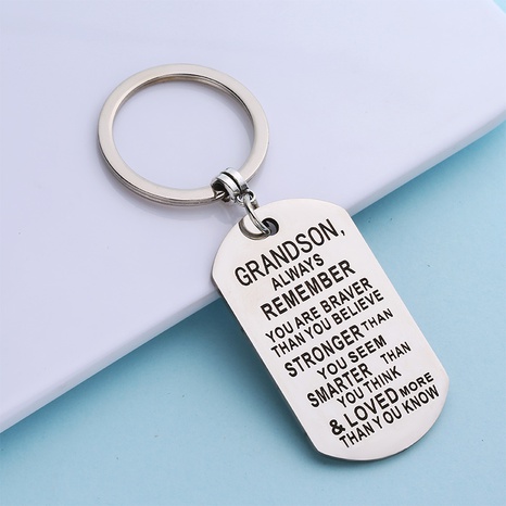 Fashion Word Stainless Steel Plating Keychain 1 Piece's discount tags