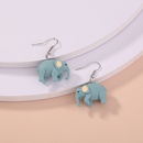 Fashion Nette Einfache Licht Blue Elephant Anhnger Harz Ohrringepicture8