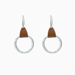 Fashion Simple Circle Geometric Women Ear Hook Alloy Earrings