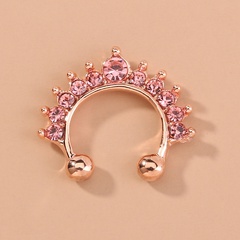 Kreative Mode Diamant Bunte Kristalle Nase Stud Ornament Legierung Nase Ring