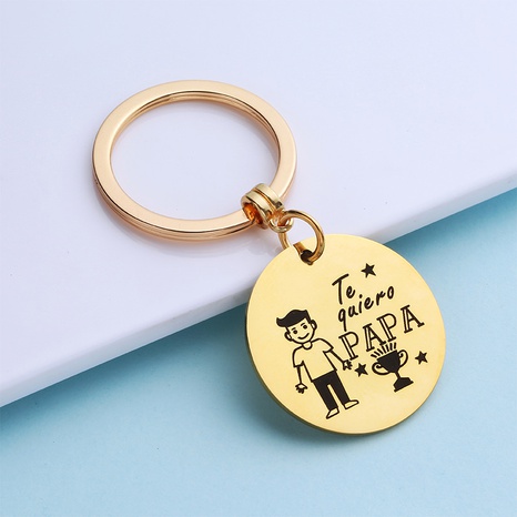 Novelty Letter Stainless Steel Plating Keychain 1 Piece's discount tags