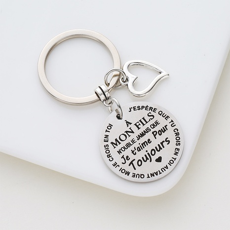 Modern Style Word Stainless Steel Plating Keychain 1 Piece's discount tags