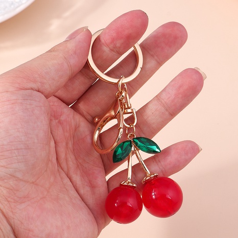 Women'S Cute Cherry Alloy Keychain Plating Key Chains's discount tags