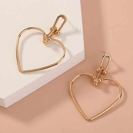 Basic Heart Alloy Plating No Inlaid Earrings 1 Pair's discount tags