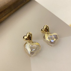 Women'S INS Style Heart shape Imitation pearl Ear Studs Plating Artificial Pearl Drop Earrings