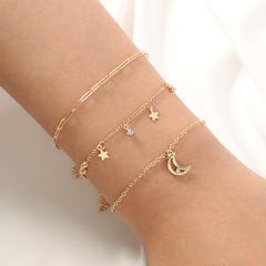 Mode Star Lune Alliage Placage Bracelets 1 Jeu