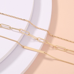 Simple Style Geometric Alloy Plating Bracelets 3 Piecespicture10