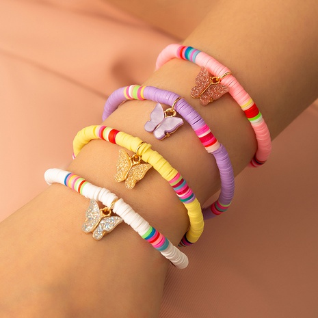 Women'S Fashion Bohemian Butterfly Resin Bracelets Beads 1 Piece's discount tags