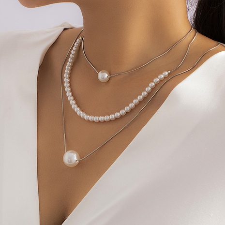 Mode Imitation perlen Kupfer Halskette Täglich Nicht eingelegt Kupfer Halsketten's discount tags