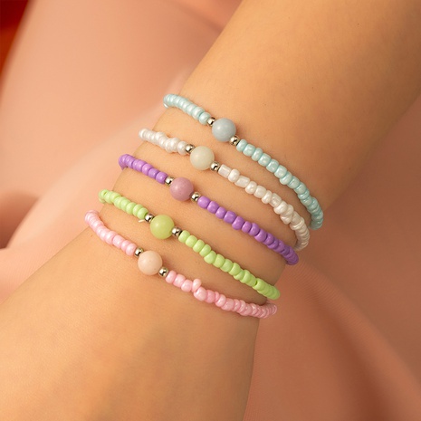Fashion Beach Ball Glass Beads Bracelets's discount tags