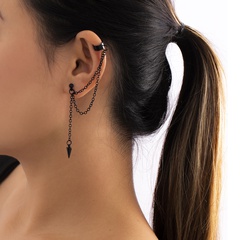 Women'S Hip-Hop Geometric Alloy Earrings Plating No Inlaid Clip&Cuff Earrings