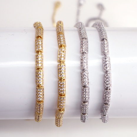 Luxurious Geometric Copper Inlay Zircon Bracelets's discount tags