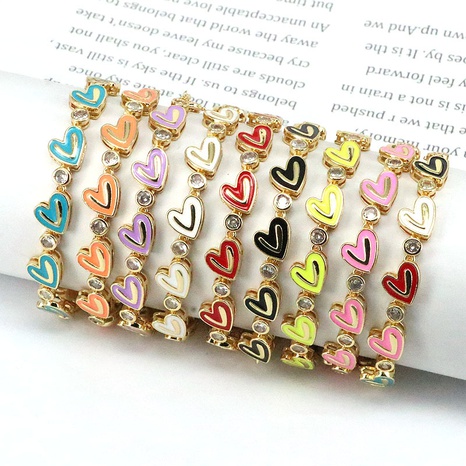 Fashion Heart shape Copper Plating Zircon Bracelets's discount tags