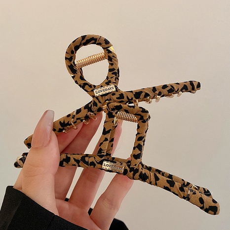 Mode Leopard Print Große Einfache Haar Clip Haar Zubehör's discount tags