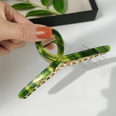 Summer New Acetate Gradient Color Metal Large Hair Clip's discount tags
