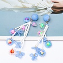 Neue Mode Kreative Blume Micro Glas Kristall Handgemachte Perlen Legierung Ohrringepicture11