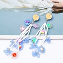 Neue Mode Kreative Blume Micro Glas Kristall Handgemachte Perlen Legierung Ohrringepicture10