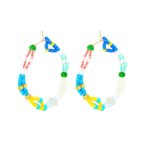 Fashion Creative Colorful Geometric Bead Pearl Bohemian Alloy Earrings's discount tags