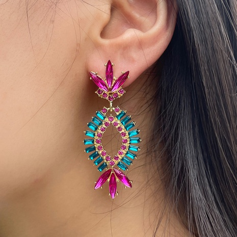 Women'S Retro Ethnic Style Bohemian Geometric Water Drop Alloy Earrings Diamond Artificial Gemstones Drop Earrings's discount tags